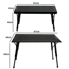 Tryhomy IGT 3 Unit ALuminum Alloy Table Camping Lifting Table Detachable BBQ Multi-functional Table Extensible Picnic Table