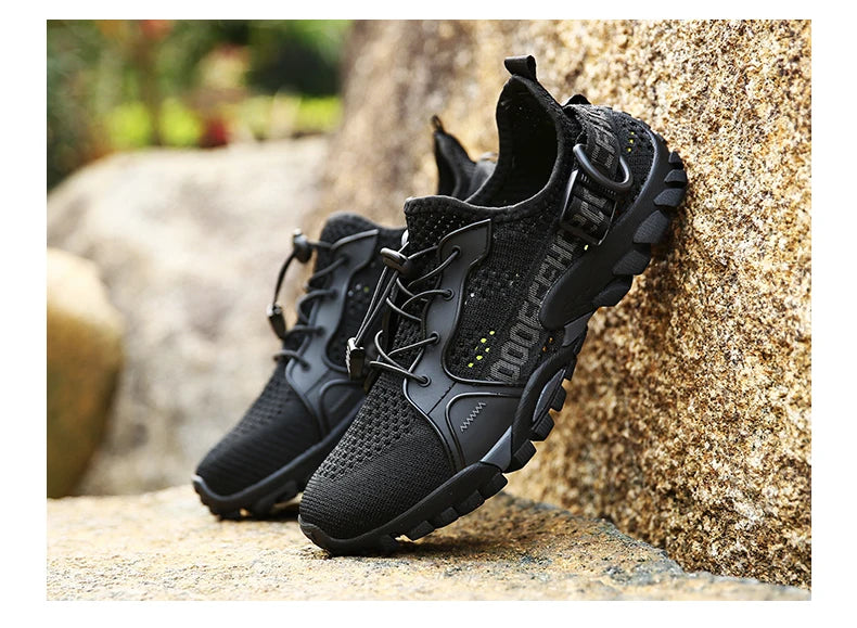 2023 Summer Men Women Trekking Hiking Shoes Summer Mesh Breathable Men Sneakers Outdoor Trail Climbing Sports Shoes Size 36-47