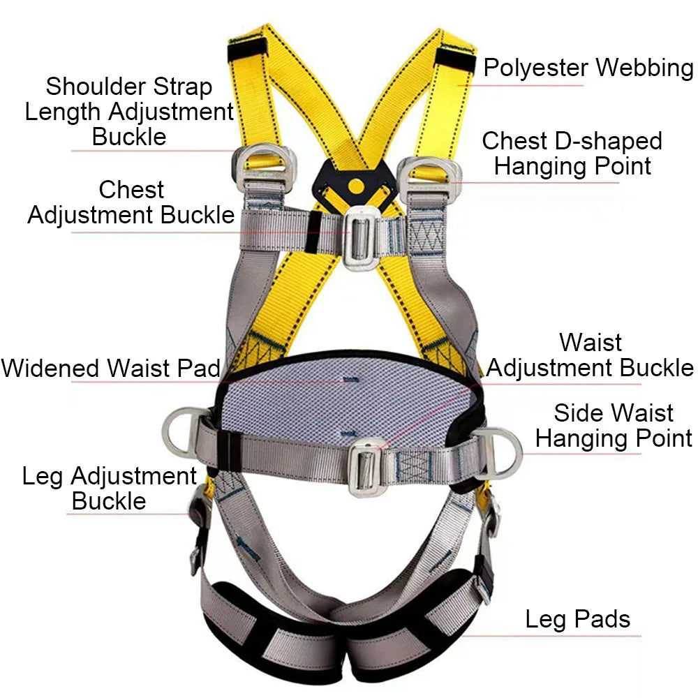 Aerial Work Safety Belt Full Body Five Point Harness Safety Rope for Outdoor Climbing Training Construction Protection Equipment