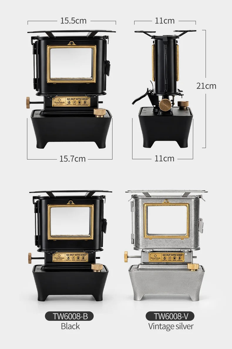 Thous Winds Firedance Oil Lamp Stove Portable Outdoor Camping Lantern Emotion Retro Lights for Picnic Backpack Camping Supplies