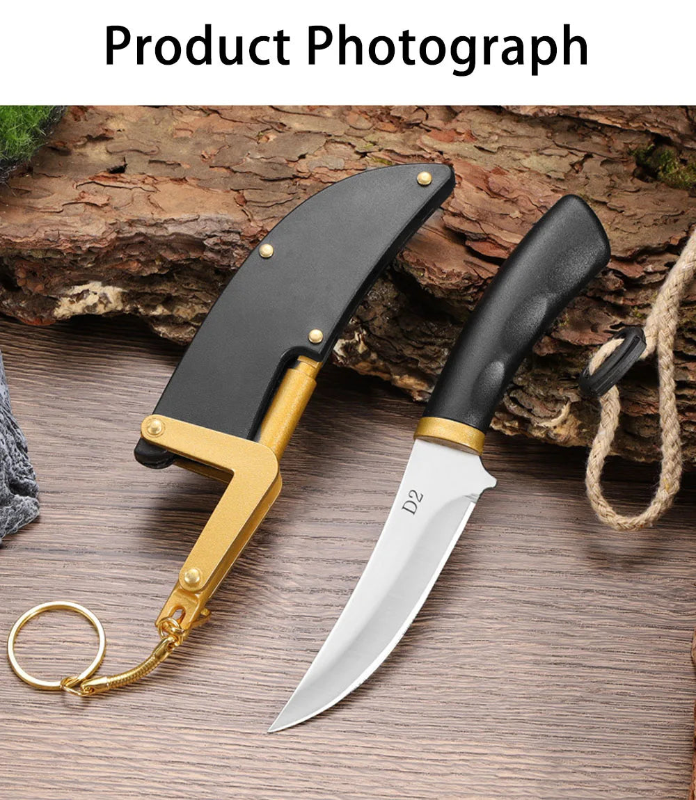 ABS Handle Pocket Knife Camping Survival Hand Tools Outdoor Self-defense Hunting Knife With Sheath Multitool Cuter Profesional