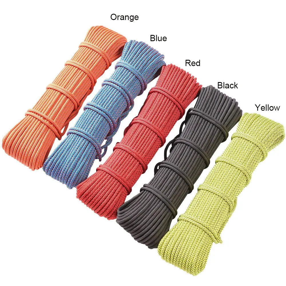 10M Dia.6mm Paracord Lanyard Rope Survival Parachute Cord One Core Solid for Outdoor Camping Climbing Rope Hiking DIY Bracelet