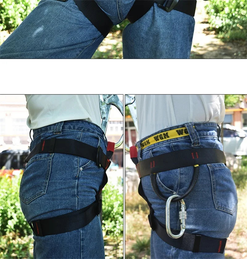 Outdoor Harness Sports Rock Climbing Half-Body Harness Waist Support Safety Belt Aerial Survival Mountain Tools