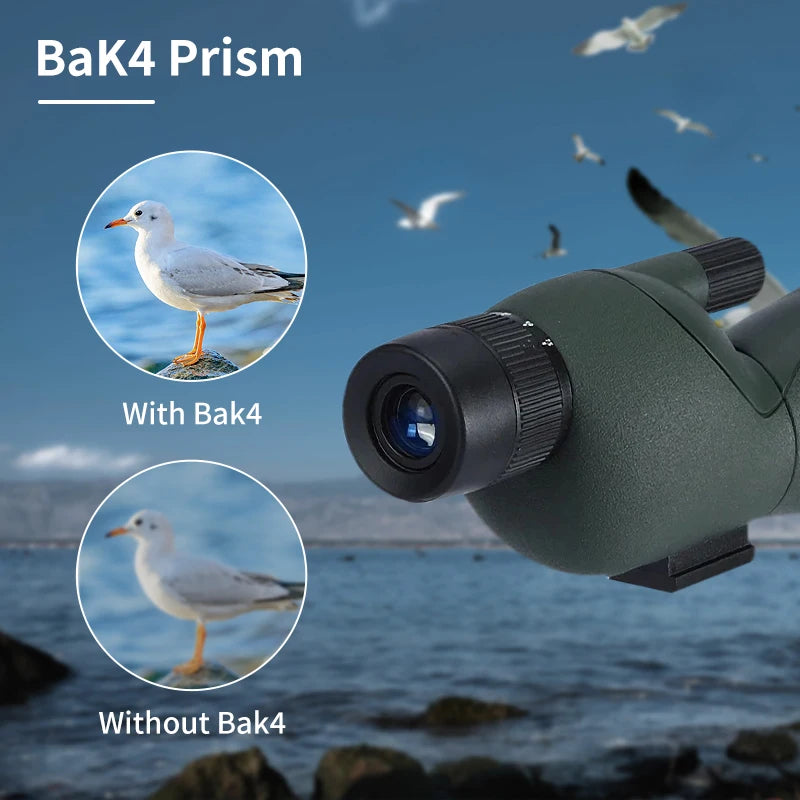 25-75x60 Zoom Spotting Scope ED Lens Powerful Monocular Bak4 Prism Telescope For Outdoor Camping Bird Watching Shooting