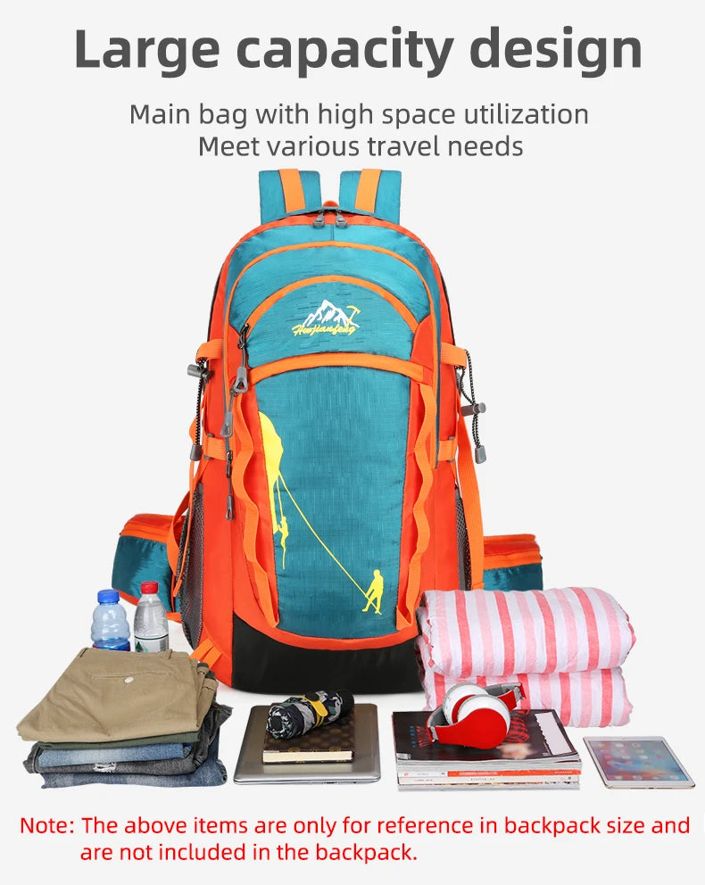 Outdoor Sports Short Distance Trip Backpack Mountaineering Duffel Bag Camping Travel Knapsack Climbing Hiking Hydration Rucksack