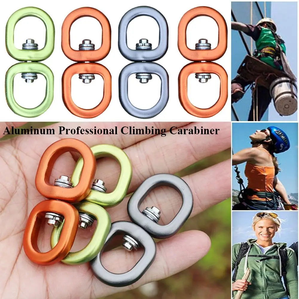 Professional Climbing Carabiner Mountaineering Hammock Safety Buckle Hook Lock Rotating Ring Climbing Buckle Outdoor Tool