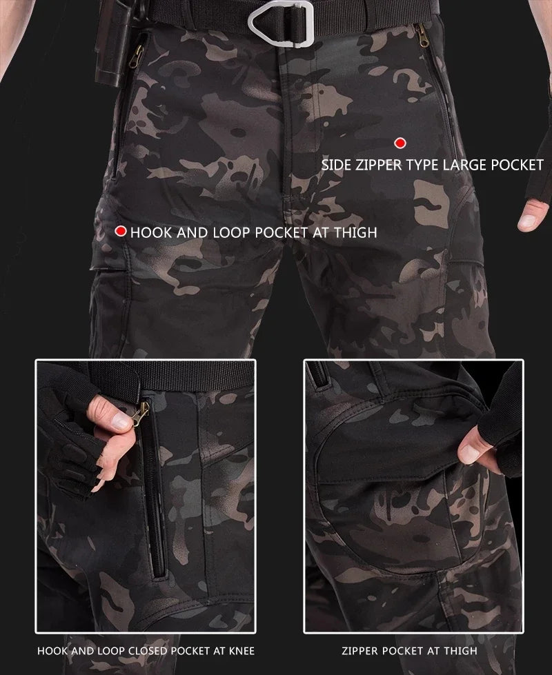 Waterproof Shark Skin Soft Shell Jacket or Pants Men Tactical Camouflage Jacket Winter Autumn Coat Clothes