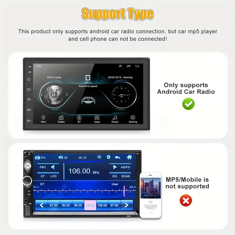 Car Android Navigator USB HD Driving Recorder Media Comes with ADAS Driving Assistance Function Car