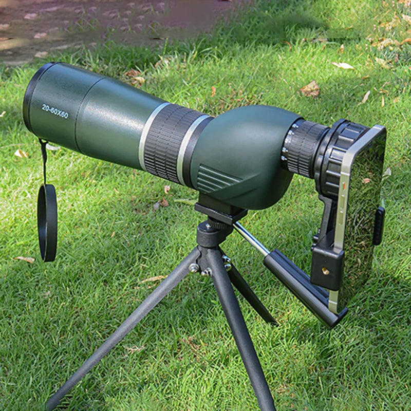 20-60X60 Spotting Scope Zoom Monocular Powerful Telescope Bak4 Prism Waterproof Anti-Fog For Camping Bird Watching Landscape