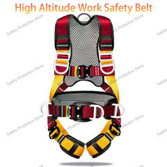 Five-point High Altitude Work Safety Harness Full Body Safety Belt Rope Outdoor Climbing Training Construction Protect Equipment