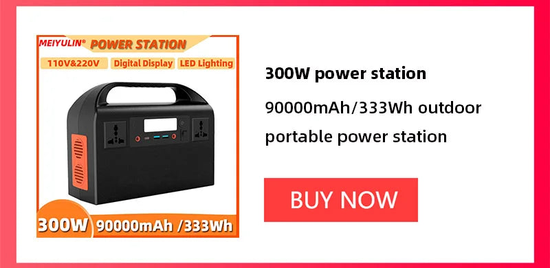 68000mAh Solar Generator LiFePO4 Power Supply Station 300W Portable Auxiliary Battery Power Bank USB C PD DC for Outdoor Camping