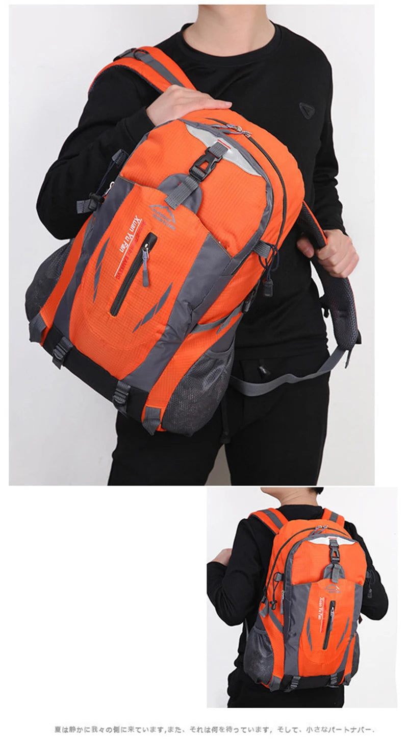 40L Travel Backpack Men and Women Outdoor Mountaineering Hiking Storage Bag Fashion Lightweight Camping Luggage Bags WJT037