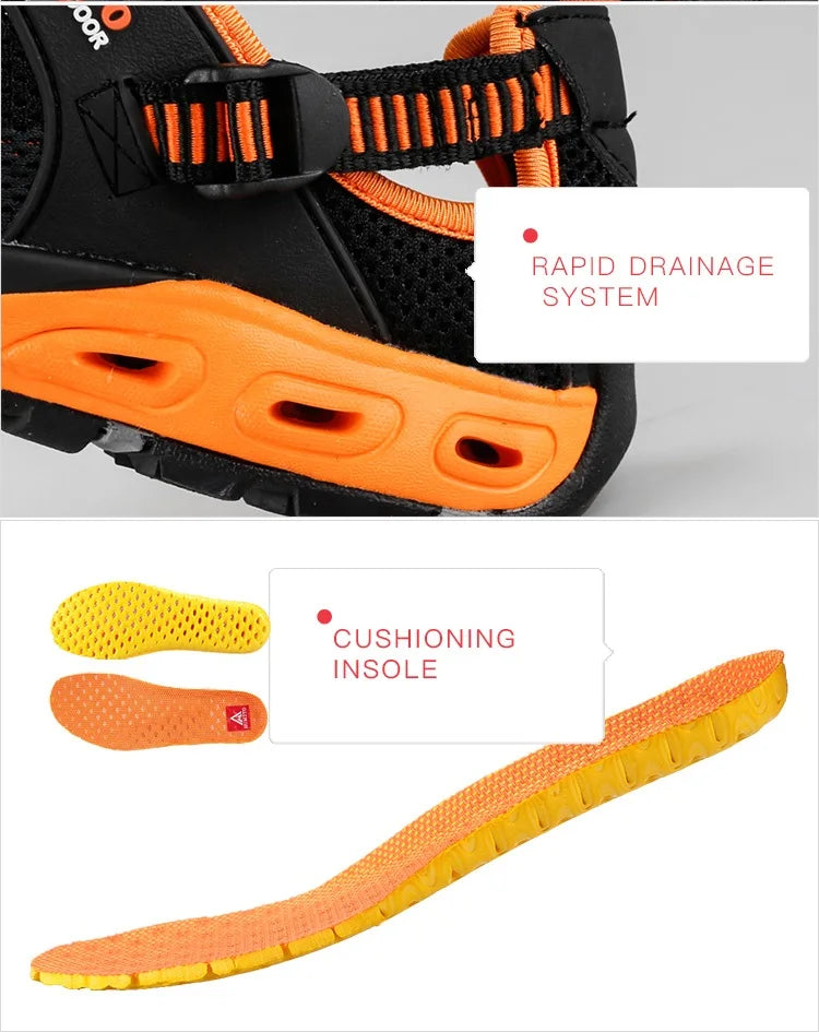 HUMTTO Summer Wading Hiking Shoes for Men Outdoor Man Sneakers Breathable Quick Drying Sports Trekking Beach Barefoot Mens Shoes