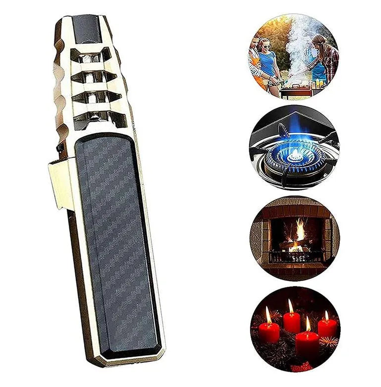 2024 New Kitchen BBQ Cigar Big Jet Flame Torch Outdoor Camping BBQ Lighter Men's Tools Without Butane Gas