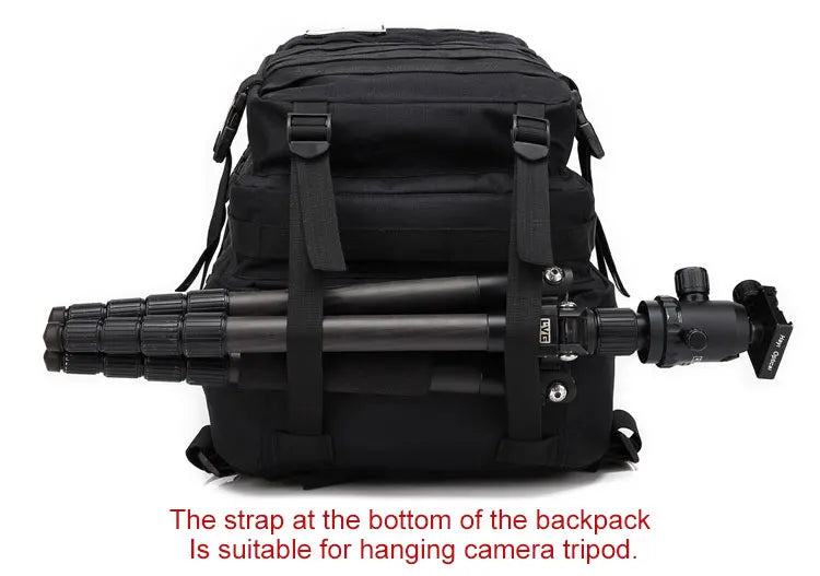 50L Tactical Backpack Men's Travel Large Capacity Rucksacks Men Waterproof Outdoor Sports Multi-functional Bags