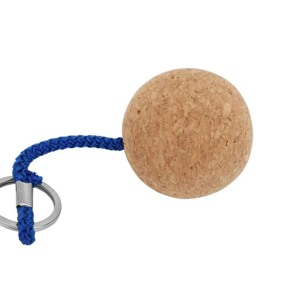 2Pcs Cork Ball Floating Keychain Round 50MM Plastic Fender Buoyancy Key Ring Suitable For Boat Sailing Kayaking Surfing Gift