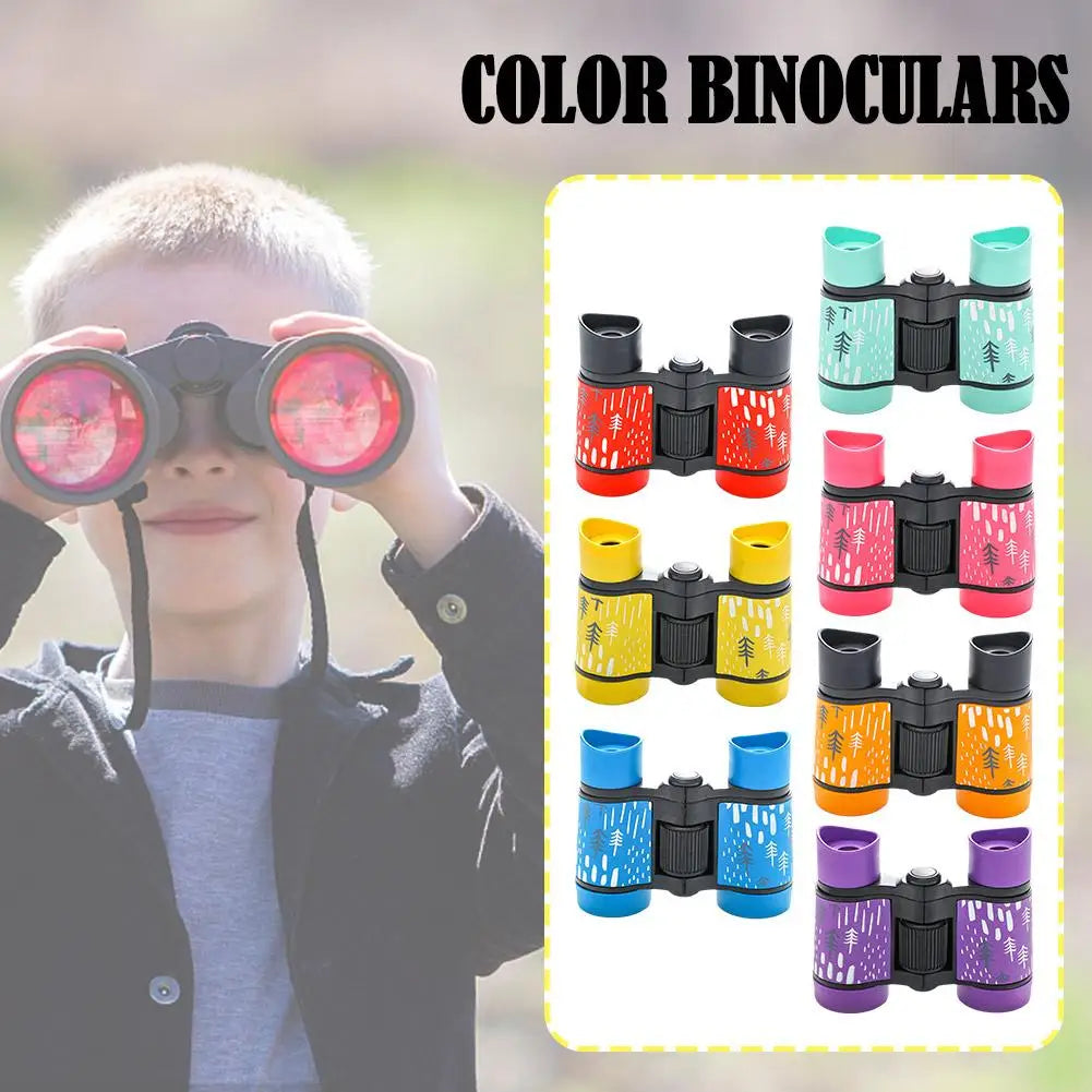 Outdoor Camping Kids Binocular Telescope Children Educational Learning Telescope Bird Watching Folding Optics Telescope 4X30mm