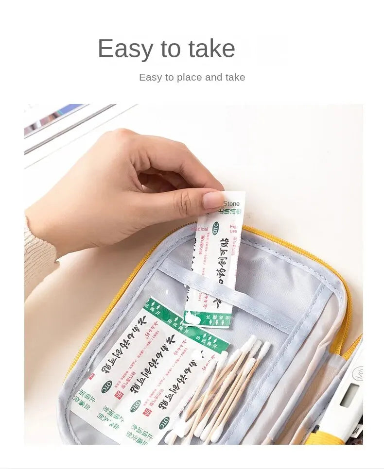 3 Pcs/set Portable Medical Storage Bag Camping Emergency First Aid Kit Organizer Home Outdoor Travel Pill Case