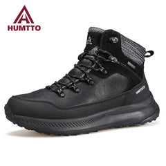 HUMTTO Winter Hiking Boots Waterproof Leather Shoes for Men Sports Luxury Designer Outdoor Climbing Trekking Snow Sneakers Mens