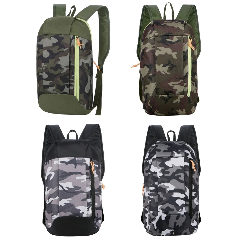 Sports Lightweight Camouflage Backpack Travel Mountaineering Bag Zipper Adjustable Belt Camping Men Ladies Children GXMF