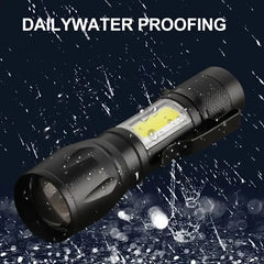 Mini LED Flashlight Protable USB Rechargeable Aluminium Alloy Torch Strong Light Zoom Waterproof Camping Lantern Outdoor Lamp