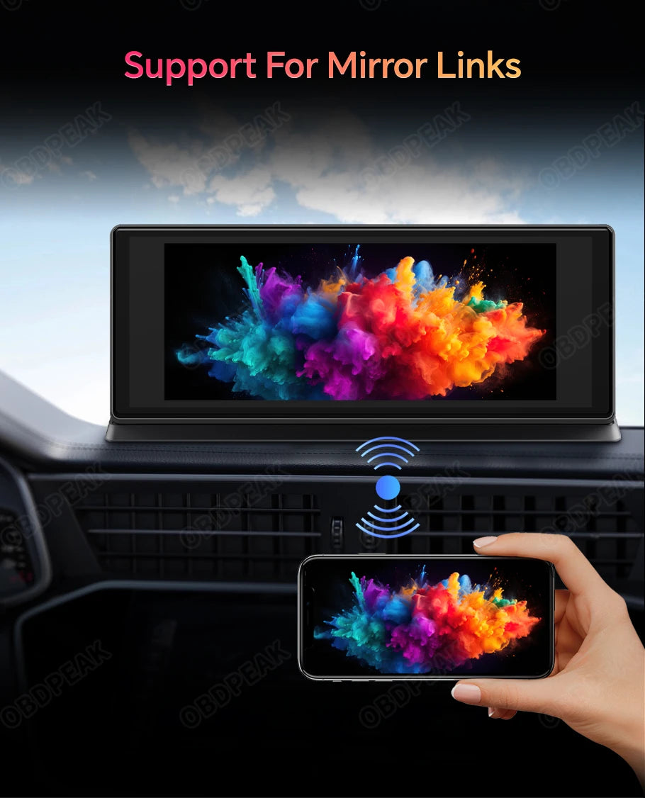 K2 Pro 11.3" Car DVR 4K Camera Wireless Carplay Android auto Ai Screen Dash Cam Dual Len Video Recorder GPS Navigation Dashboard