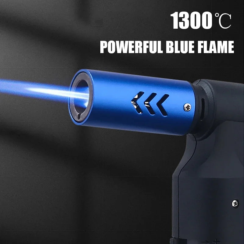 Honest Gun Strong Windproof Blue Flame Cigar Adjustment  Spray Gun 1300 ° Outdoor Camping Stylish Torch Lighter Gadgets