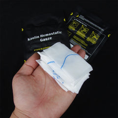 Hemostatic Kaolin Gauze Combat Emergency Trauma Z-Fold Soluble For Ifak Tactical Military First Aid Kit Medical Wound Dressing