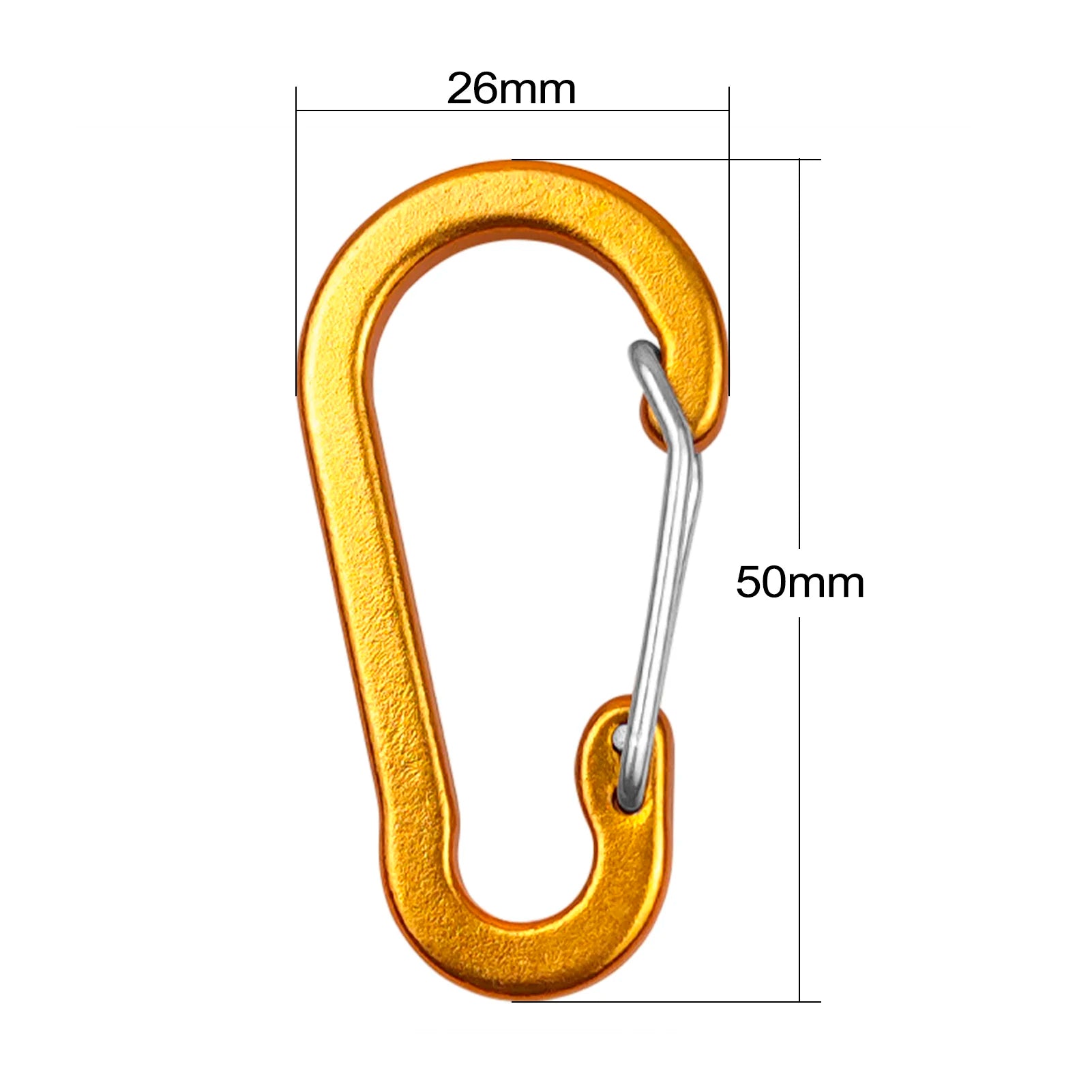 10 Pack / 5 Pack Carabiner Clips Mini Aluminum Alloy Keychain Carabiner Clip D Rings for Camping Hiking Fishing Backpacking