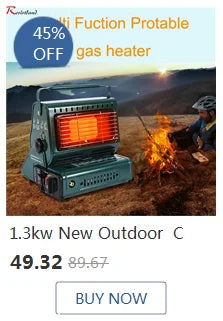 1.3kw New Outdoor  Cooker Gas Heater Travelling Camping Hiking Picnic Equipment Dual-Purpose Use  Stove Heater For  Fishing