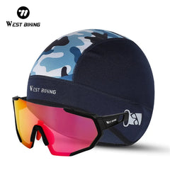 WEST BIKING Winter Outdoor Cycling Warm Hat Helmet Lined With Ear Protection Windproof Fleece Mountaineering Skiing Bike Cap