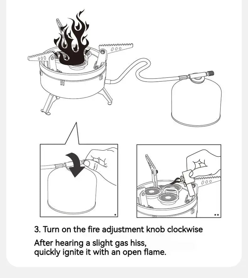 Naturehike Dark Star Gas Stove Three Burner Burner IGT Table Stove Top 3300W Outdoor Camping Picnic Electric-ignite Adjustable