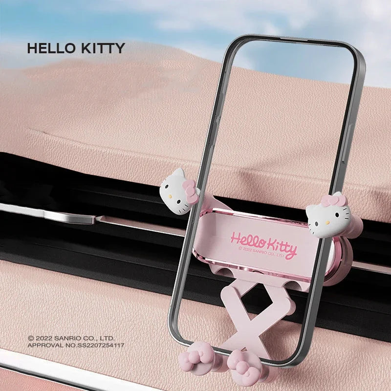 Hello Kitty mobile phone car mount  aromatherapy air vent clip car navigation rack suction cup  support car fixed