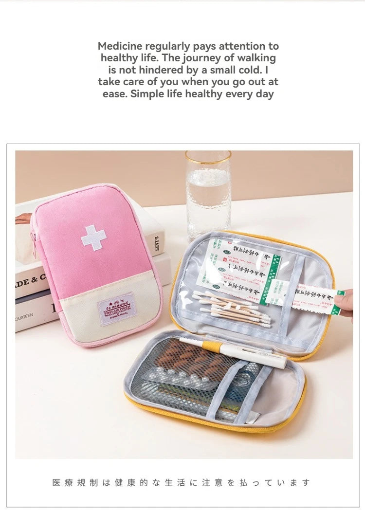 Home First Aid Small Medicine Kit Home Medicine Storage Travel Outdoor Mini Portable Small Box Medical First Aid Kit