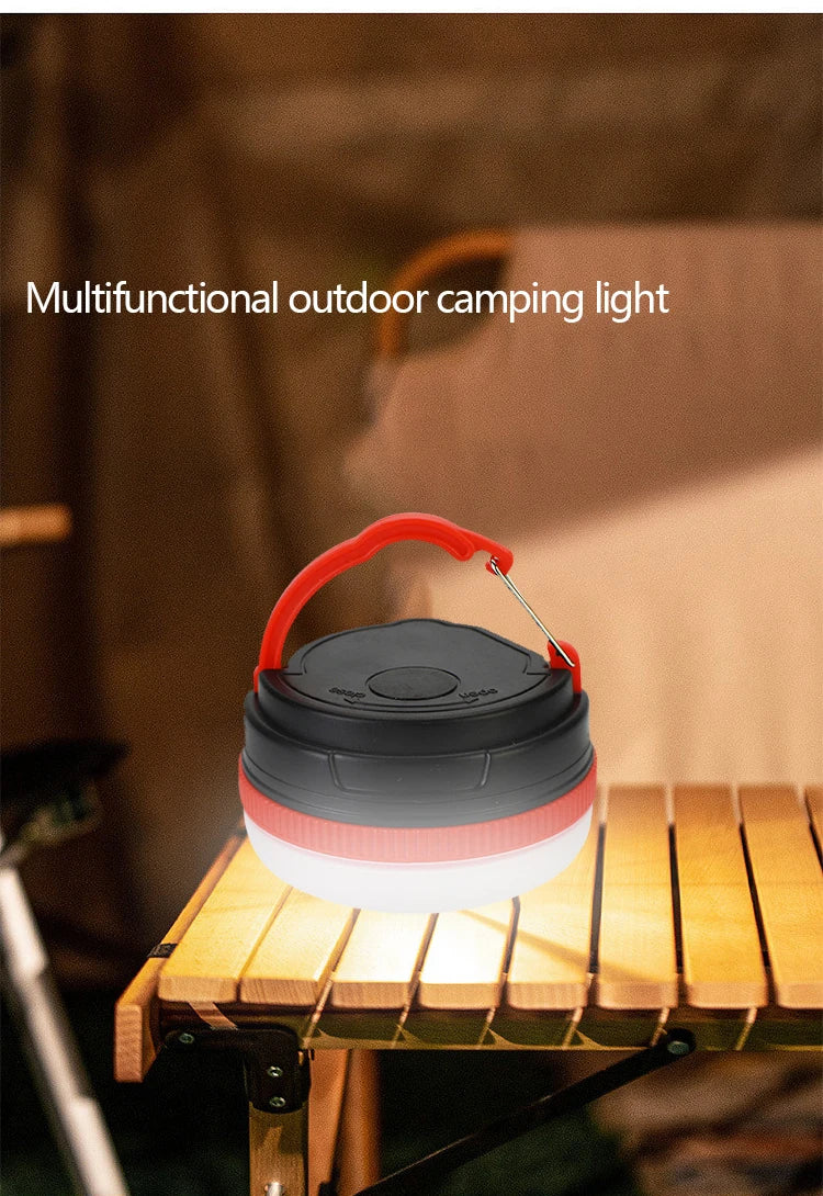 Portable Camping Light 3 Lighting Modes Emergency Light with Magnet Base for Outdoor Work Tent Camping Supplies Without Battery