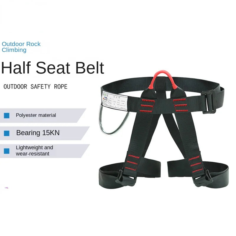 Anti-Fall Three-point Safety Belt Adjustable Half-Body Harness for Outdoor Activities Climbing Mountain Work Altitude Climbing