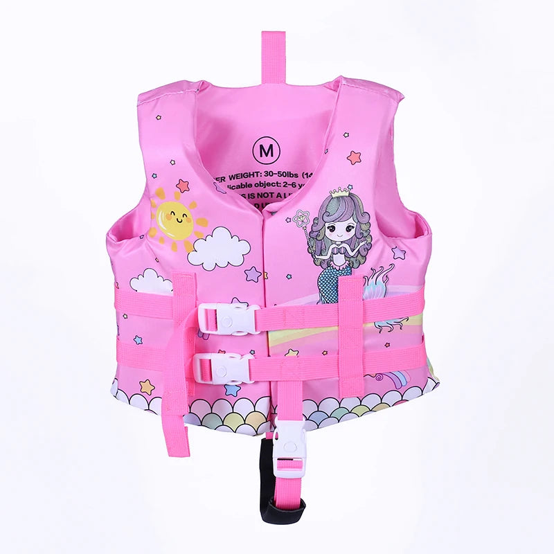 2021 Kids Life Vest Floating Girls Jacket Boy Swimsuit Sunscreen Floating Power Swimming Pool Accessories for Drifting Boating