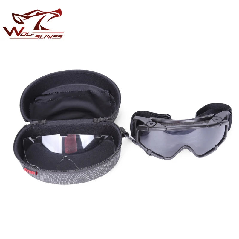 FMA Outdoor Tactical Helmet Goggles Explosion-Proof Windproof Anti Impact Ballistic Goggles Mountaineering Ski Goggles Sandproof