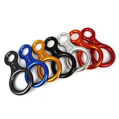 35KN Rock Climbing Carabiner Figure 8 Rappelling Rope Descender Aluminum Figure Belay Device Abseiling Downhill Equipment