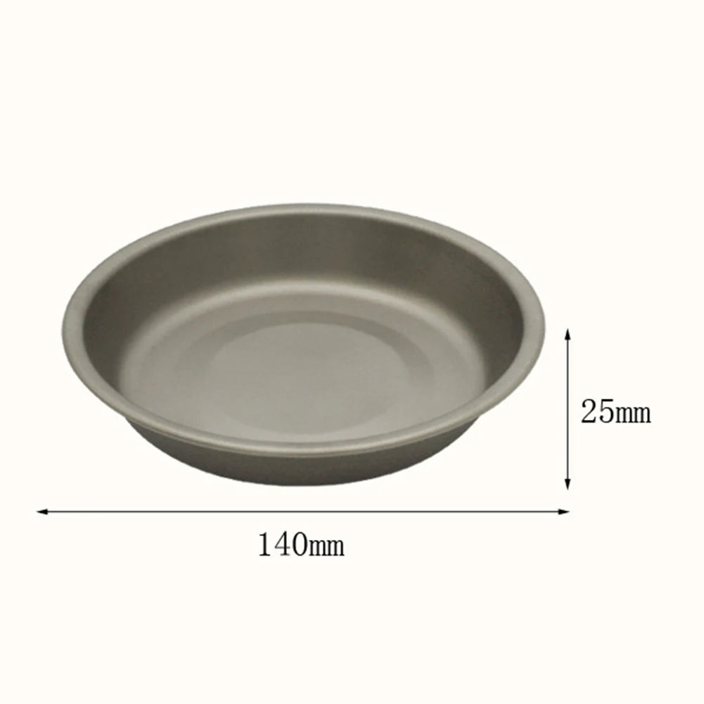 1 * Plate Dish Plate 140 * 25mm / 5.5 * 1.0in Outdoor Camping Traveling Pan Tableware Cookware Outdoor Tableware