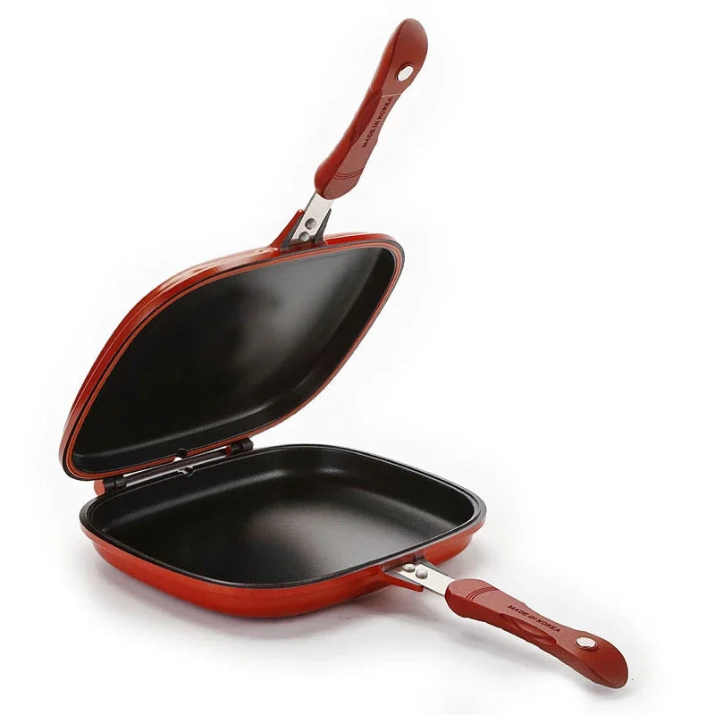 32CM/28CM Frying Pan Non-Stick Double-Sided Barbecue Cooking Tool Stable Durable And Reliable Cookware Suitable For Home Outdoor