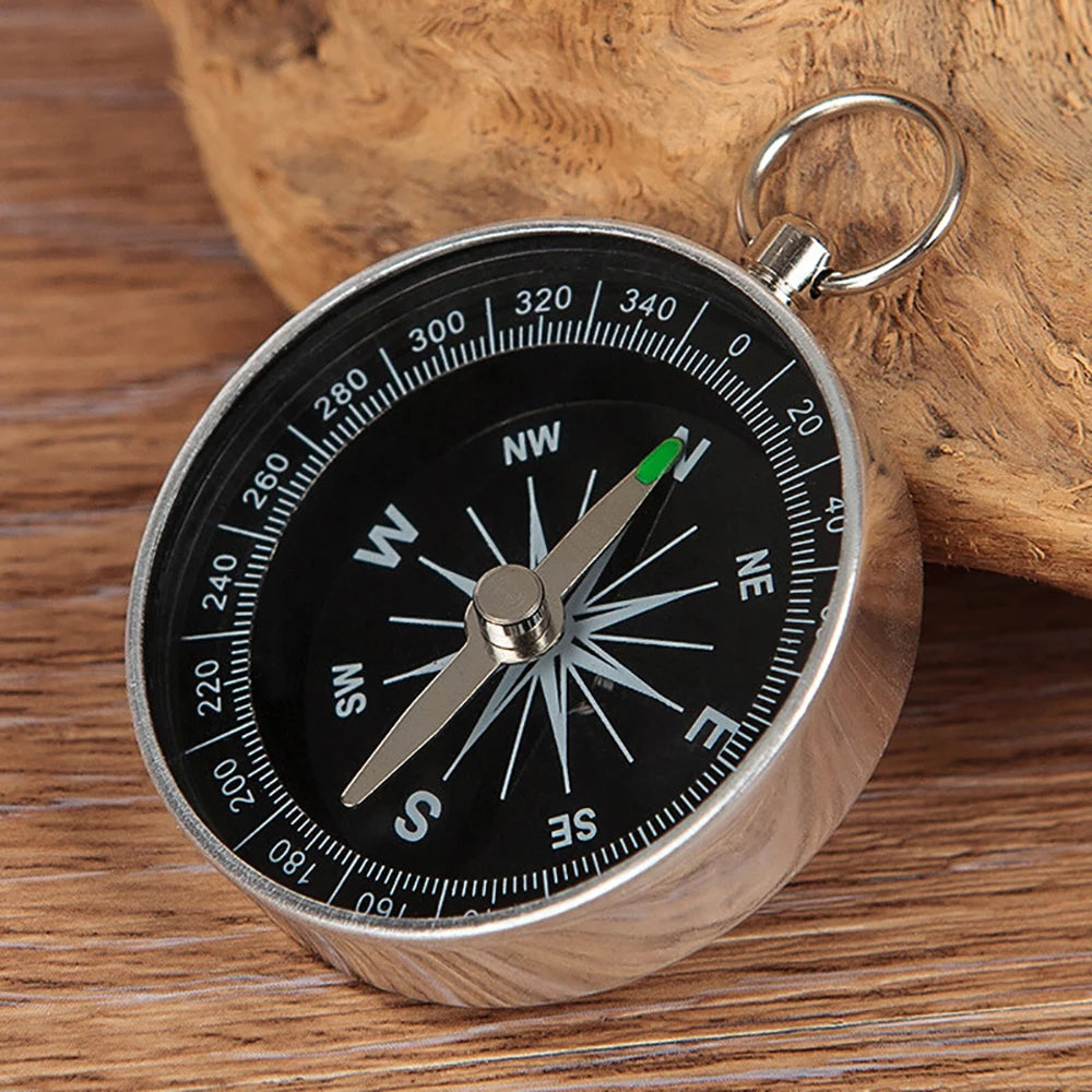 Portable Compass Aluminum Alloy Keychain Camping Trekking Hunting Hiking Survival Compass Navigation For Outdoor Activities