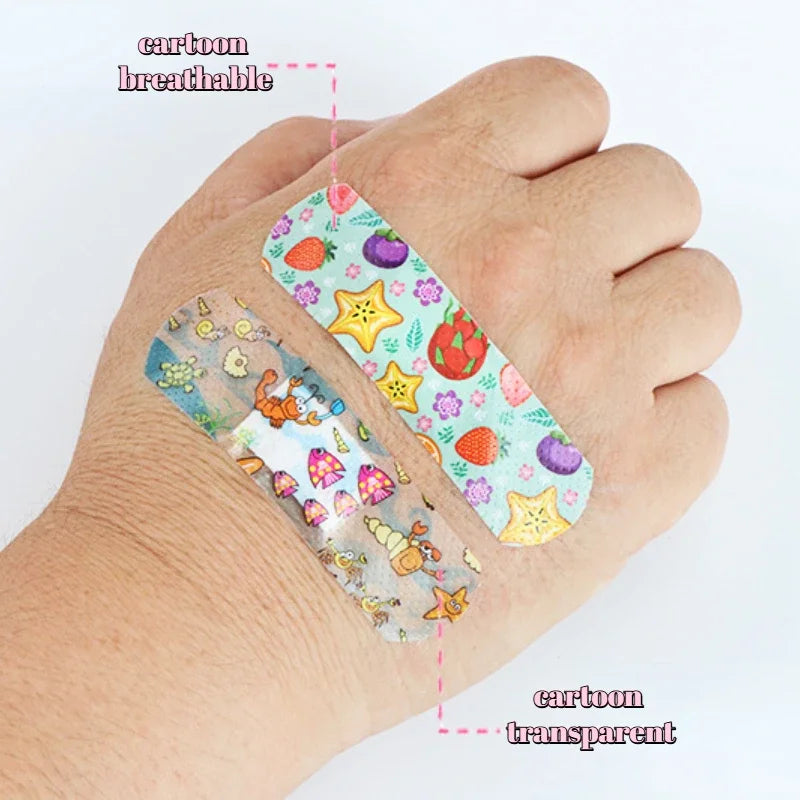 Cartoon Pattern Waterproof Hemostasis Band Aid Stickers for Kids Adhesive Bandage Wound Plaster First Aid Emergency Kit