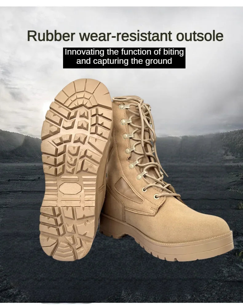 2024 New Man Tactical Combat Boots Men Outdoor Hiking Desert Boots Breathable Male Ankle Boots Jungle Shoes