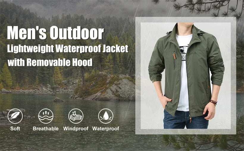 US Hot Sale Men 5XL Soft Shell Hiking Jacket Outdoor Multi-pocket Hooded Windproof Tactical Plus Size Camping Safari Windbreaker