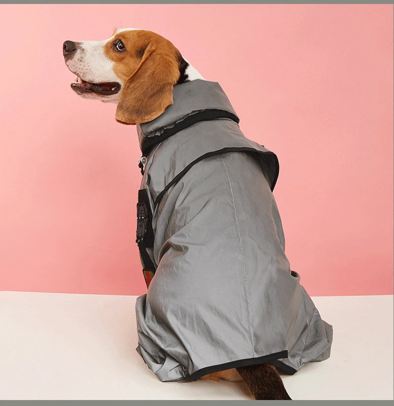 Outdoor Large Dog Raincoat Sunscreen Reflective Jacket Pet Raincoat Hoodie Waterproof Medium Large Dog Clothes Raincoat Jumpsuit