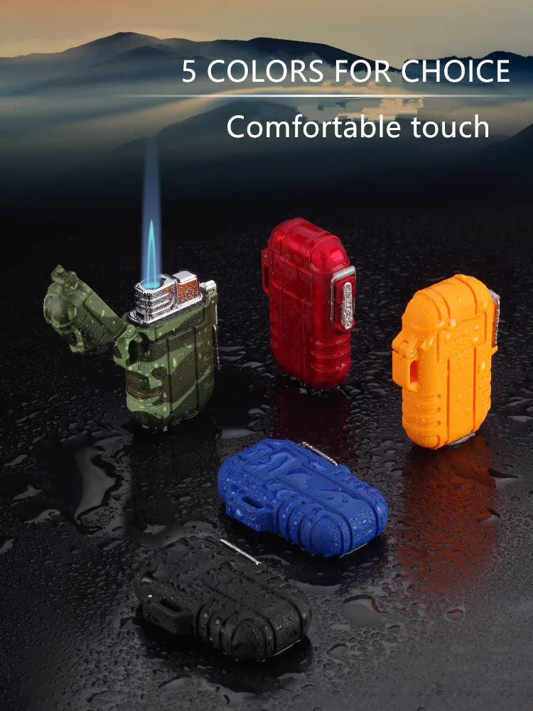 Outdoor Sports Camping Jet Lighter Windproof Waterproof Inflatable Butane USB Plasma Rechargeable Lighter Smoking Accessories