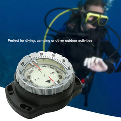 50m Portable Underwater Navigation Compass Waterproof Luminous Dial Wrist Strap Compass For Diving Camping