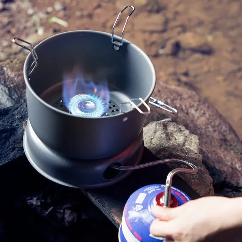 Bulin Multipurpose Outdoor Alcohol/Gas Stove With Cookware Pot for Camping and Hiking Survival