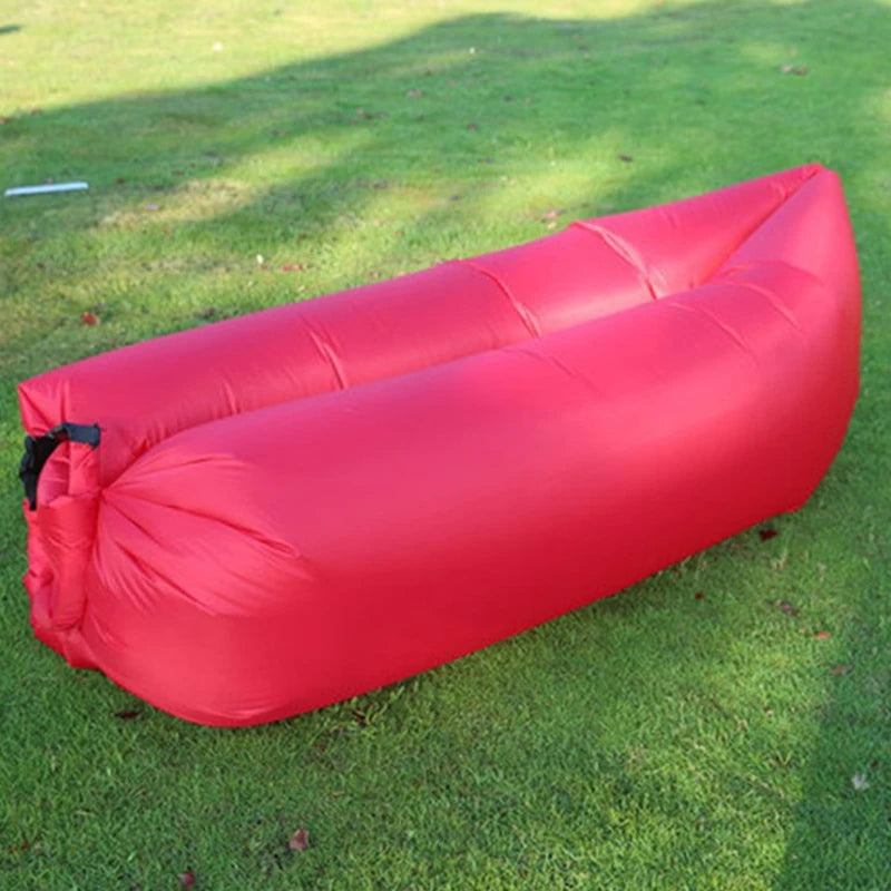 Lazy Inflatable Sofa Outdoor Portable Beach Air Sofa Folding Camping Inflatable Sofa Bed Sleeping Bag Single Person